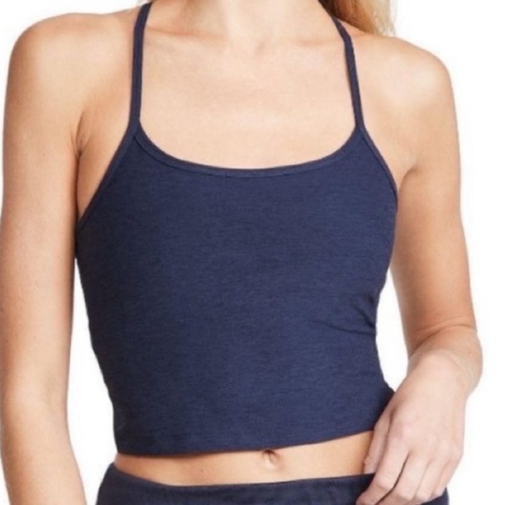 NWT beyond yoga crop racerback tank spacedye